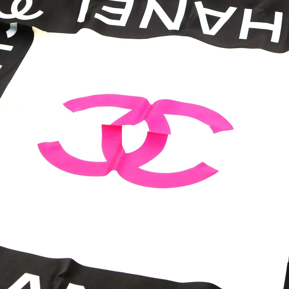 CHANEL(シャネル) 22SS ココマーク ロゴ シルクスカーフ ブラック