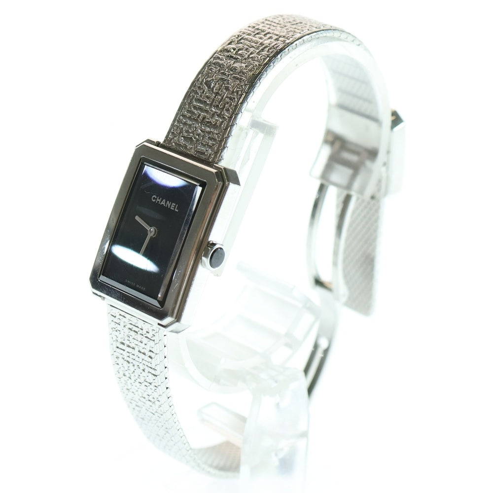 CHANEL(シャネル) ボーイフレンド ツイード 黒文字盤 ステンレス 電池式 SS/QZ H4876 腕時計 レディース