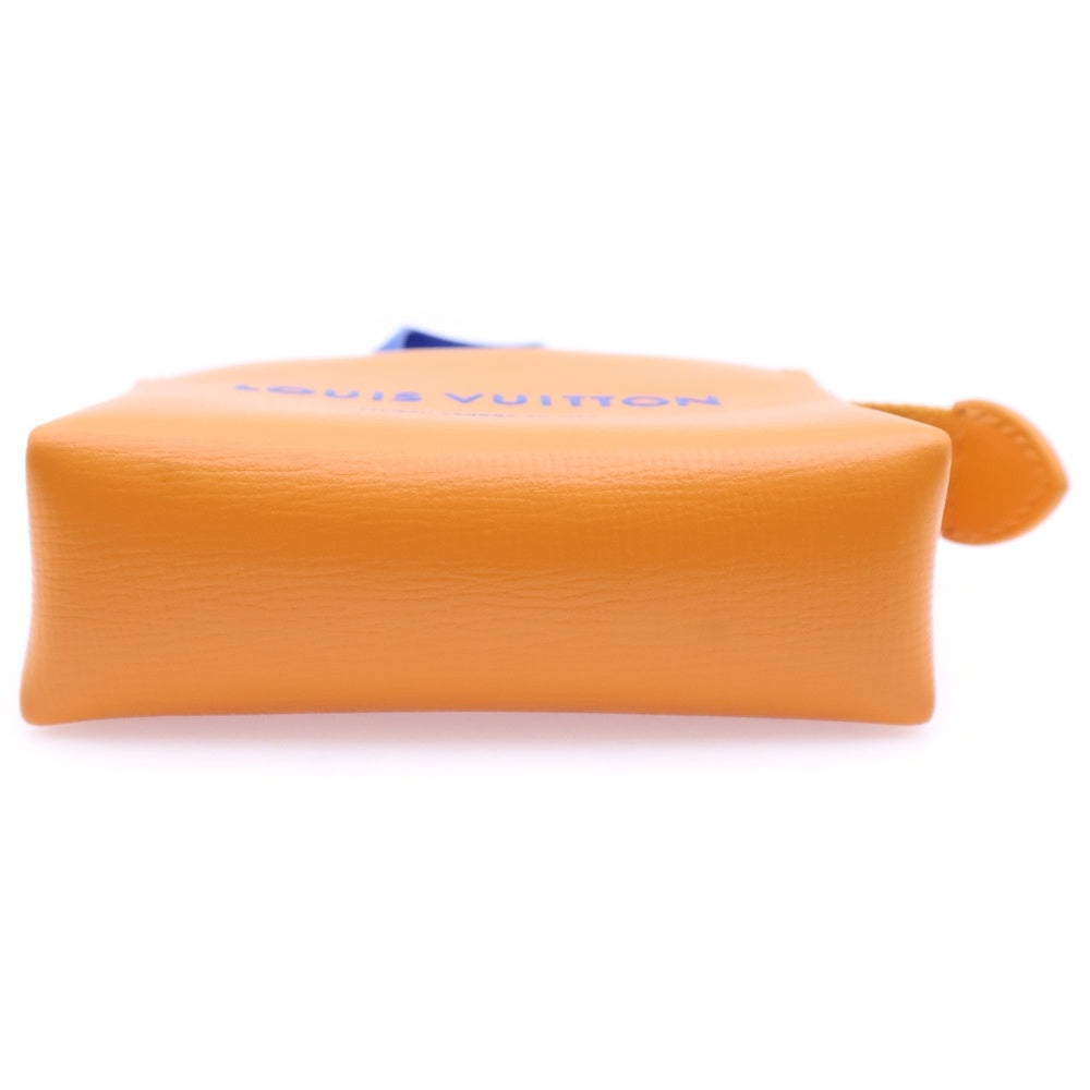 LOUIS VUITTON(ルイヴィトン) バッグチャーム LV ミニショッパー キーホルダー バッグチャーム キーリング レザー オレンジ M02699 シルバー金具