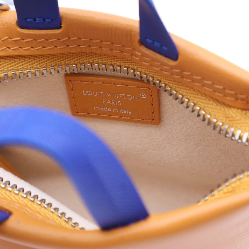 LOUIS VUITTON(ルイヴィトン) バッグチャーム LV ミニショッパー キーホルダー バッグチャーム キーリング レザー オレンジ M02699 シルバー金具