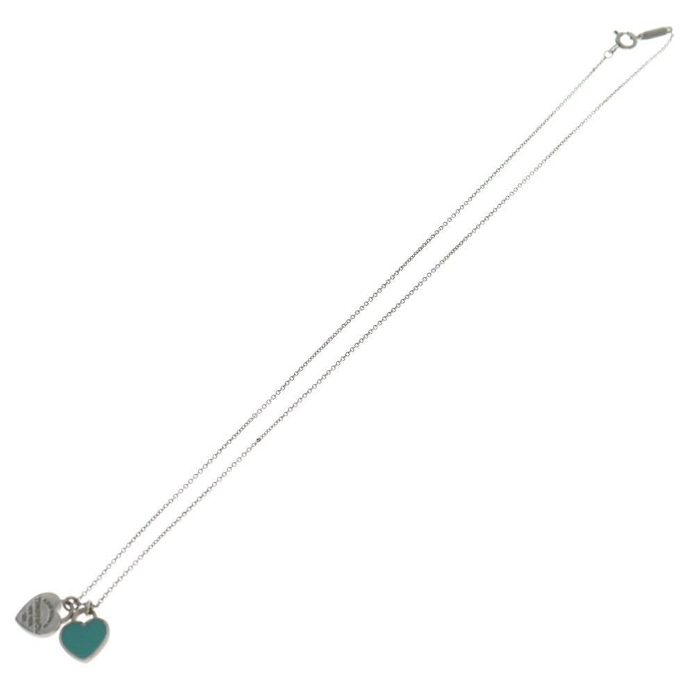 TIFFANY & Co.(ティファニー) リターントゥティファニー ハート ネックレス ペンダント チェーン シルバー×ブルー Ag925
