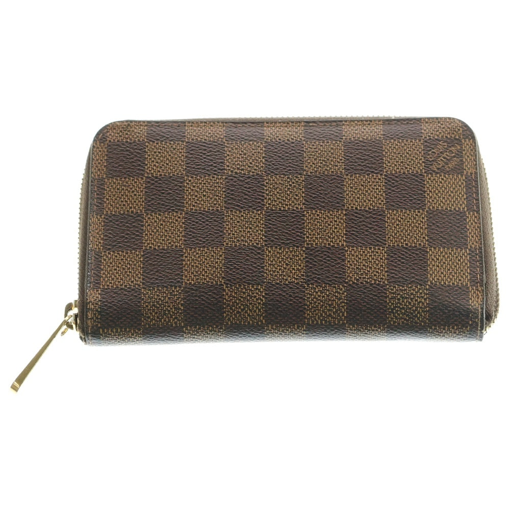 LOUIS VUITTON(ルイヴィトン) ダミエ ジッピー ロングウォレット カードケース 長財布 ブラウン PVC レザー N60028 ゴールド金具