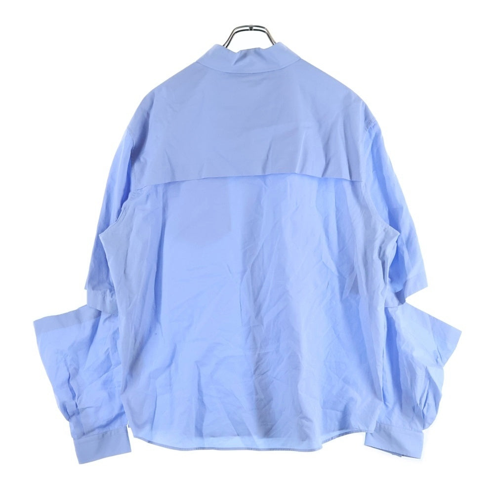 GUCCI(グッチ) 24SS エンブロイダリー コットンポプリン長袖シャツ ブルー 742715