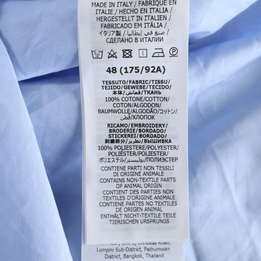 GUCCI(グッチ) 24SS エンブロイダリー コットンポプリン長袖シャツ ブルー 742715