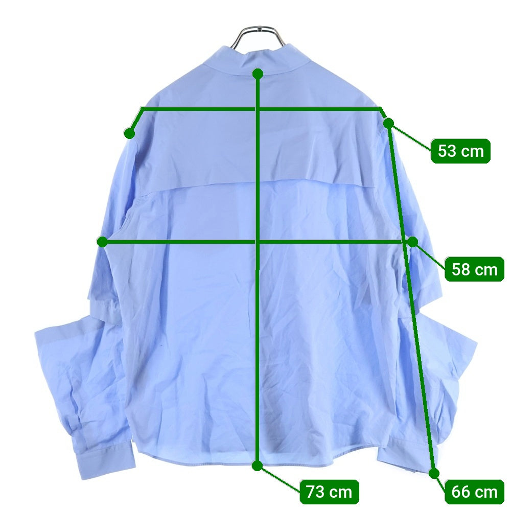 GUCCI(グッチ) 24SS エンブロイダリー コットンポプリン長袖シャツ ブルー 742715