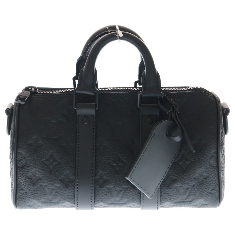 LOUIS VUITTON(ルイヴィトン) キーポル バンドリエール25 モノグラム トリヨン エンボスレザー 2WAY ハンド ショルダーバッグ ブラック金具 ブラック M20900