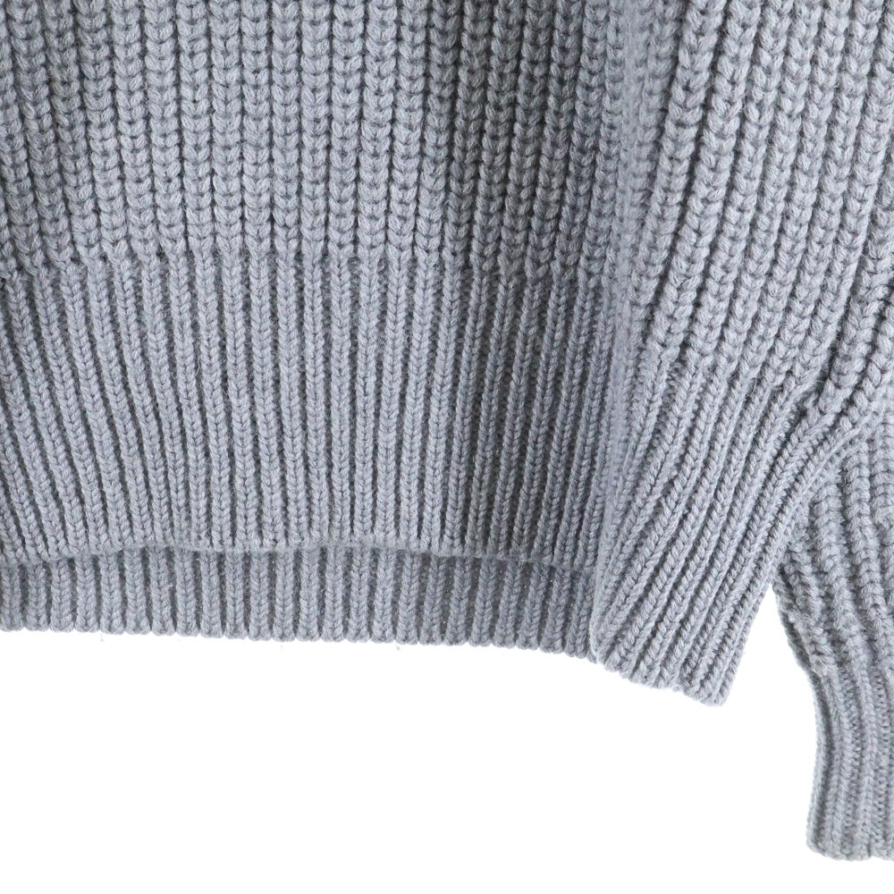 Martin Margiela(マルタンマルジェラ) 05AW ここのえタグ ウール ショールカラー プルオーバー 長袖ニット セーター グレー 30 YM070 61334