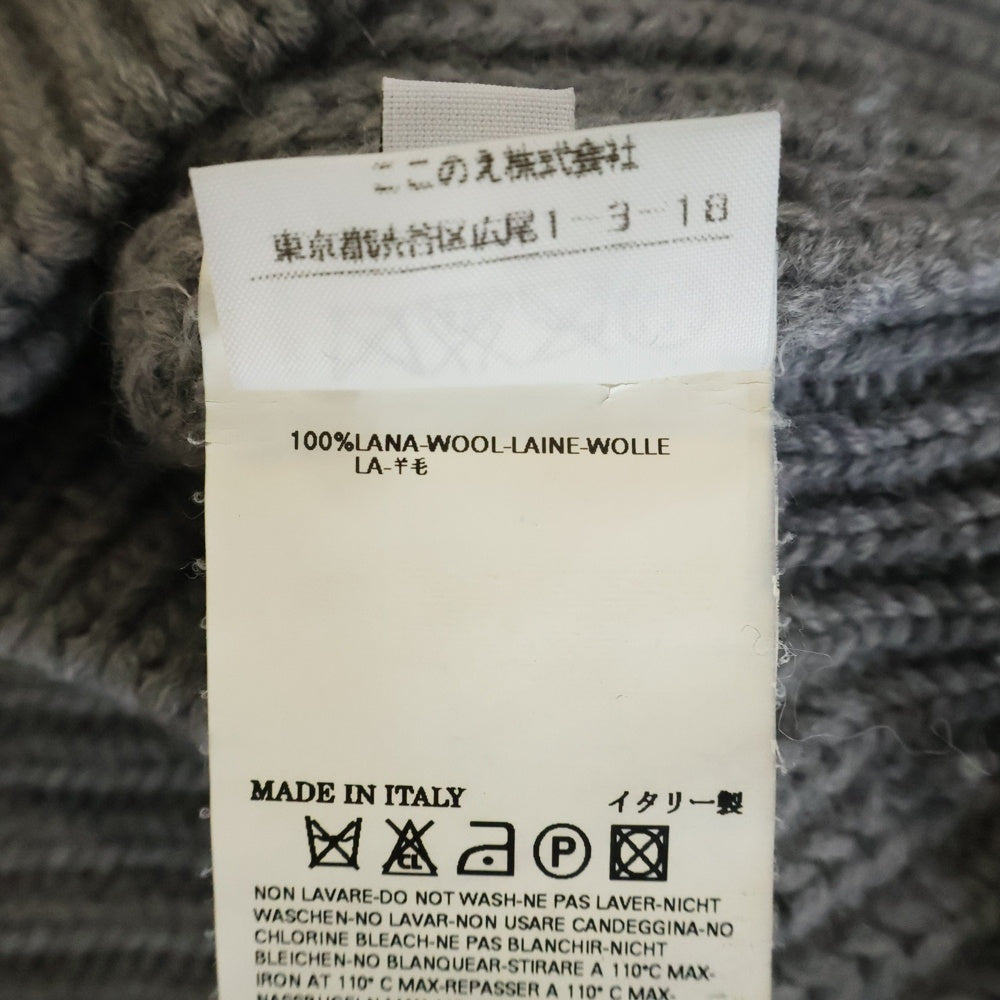 Martin Margiela(マルタンマルジェラ) 05AW ここのえタグ ウール ショールカラー プルオーバー 長袖ニット セーター グレー 30 YM070 61334