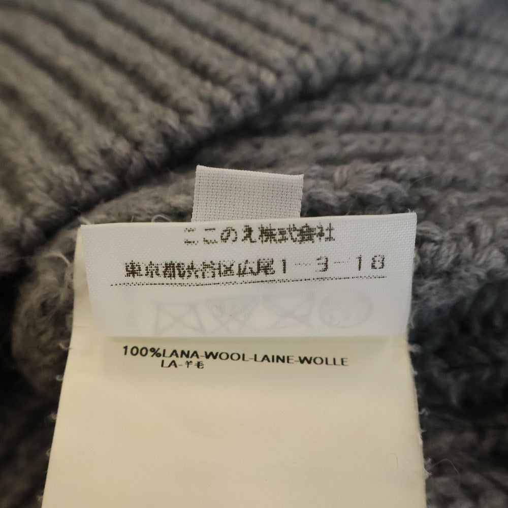 Martin Margiela(マルタンマルジェラ) 05AW ここのえタグ ウール ショールカラー プルオーバー 長袖ニット セーター グレー 30 YM070 61334