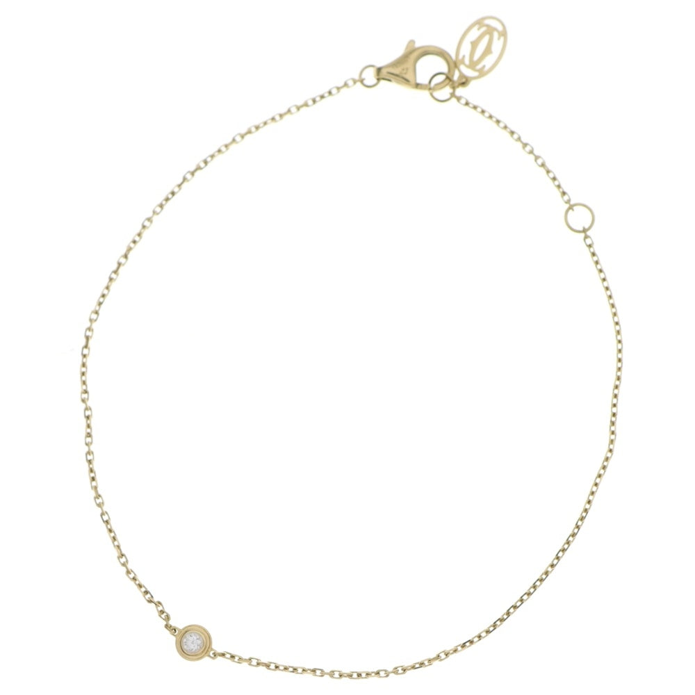 Cartier(カルティエ) ダムール 1Pダイヤ ブレスレット Au750 K18 YG イエローゴールド