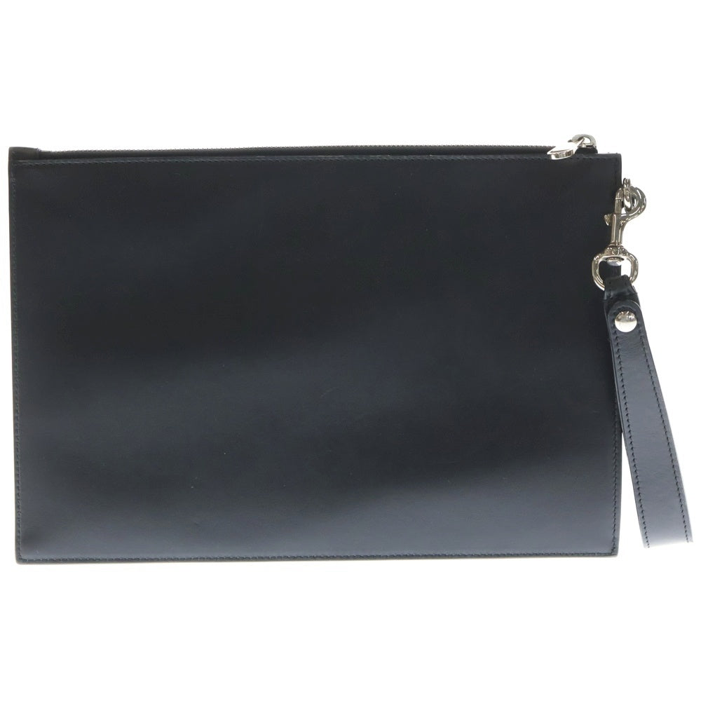 GUCCI(グッチ) ブレードエンブロイダリー クラッチバッグ セカンドバッグ ブラック レザー 597678 シルバー金具