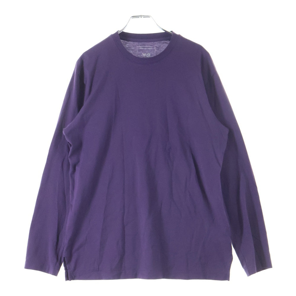 Y-3(ワイスリー) RELAXED LS TEE リラックス ロゴプリント ロングスリーブ 長袖 Tシャツ カットソー パープル KA9778