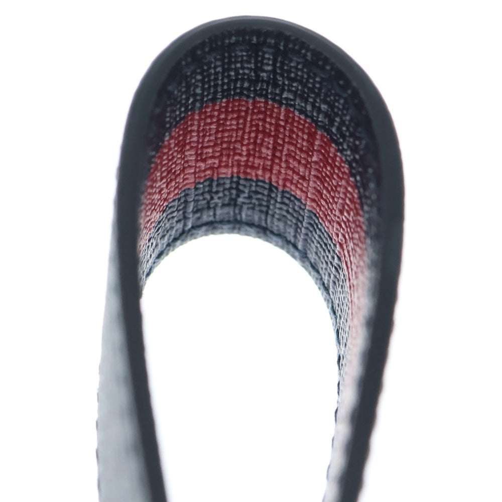 GUCCI(グッチ) GGスプリーム ダブルG キーリング キーホルダー ブラック PVC 817305? レディース