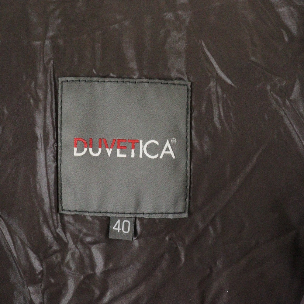 DUVETICA(デュベティカ) ファー フーデッド ジップアップ ダウン ロング ジャケット コート ピンク レディース
