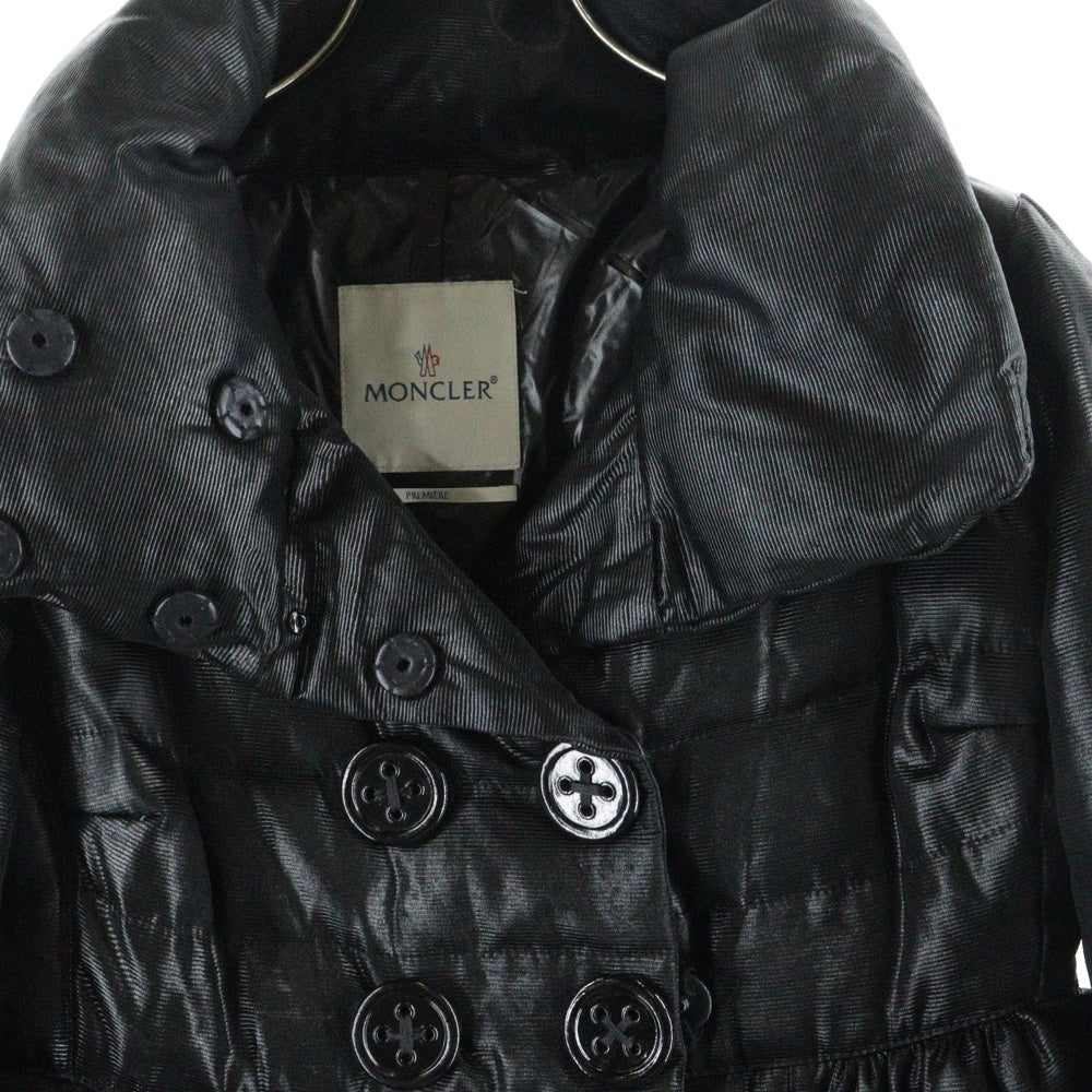 MONCLER(モンクレール) KELLY ケリー スタンドカラー ダブルブレスト スナップボタン ダウンジャケット ブラック レディース 45396/00/54117
