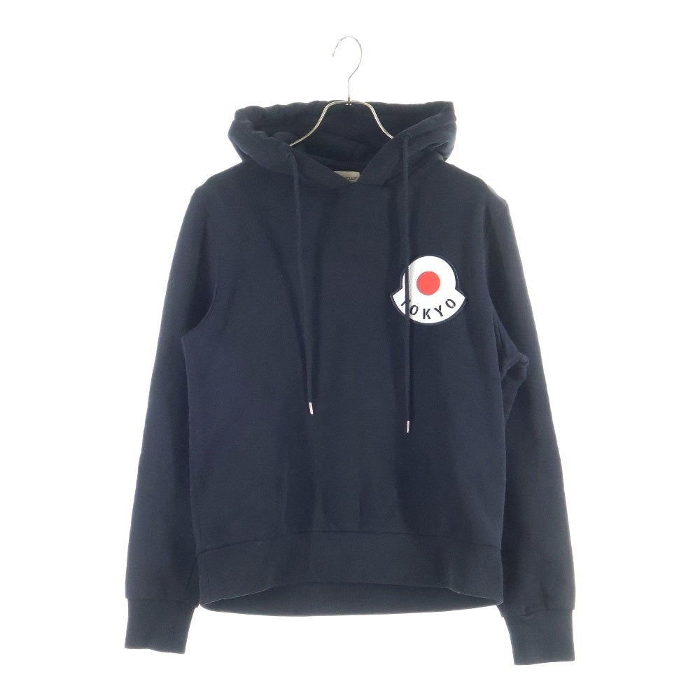 MONCLER(モンクレール) 19AW HOUSE OF GENIUS TOKYO ハウスオブジーニアス 東京 ラバーワッペンロゴ プルオーバースウェットパーカー フーディー ブラック E20968203151 809HM