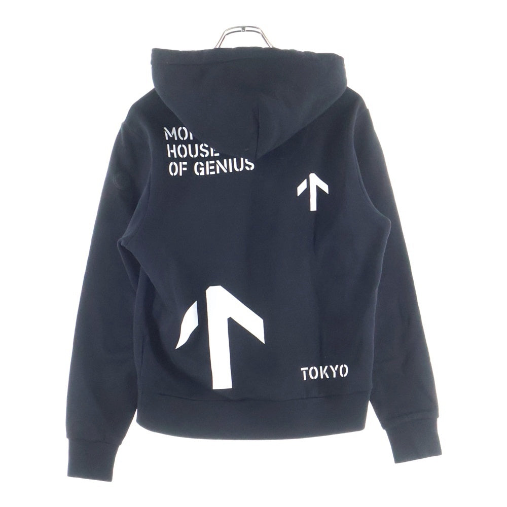 MONCLER(モンクレール) 19AW HOUSE OF GENIUS TOKYO ハウスオブジーニアス 東京 ラバーワッペンロゴ プルオーバースウェットパーカー フーディー ブラック E20968203151 809HM