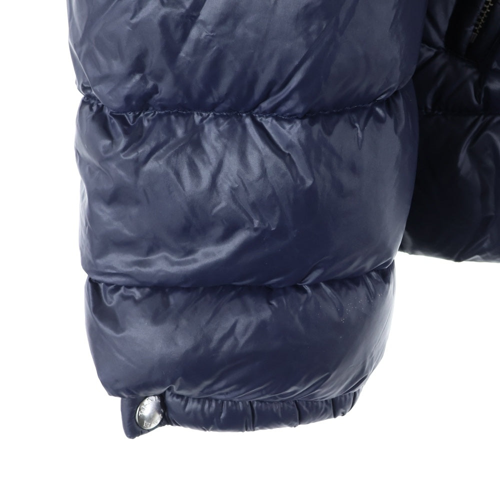 PRADA(プラダ) 20AW トライアングルロゴプレート ナイロン フーデッド ジップアップ ダウンジャケット ネイビー SGA654