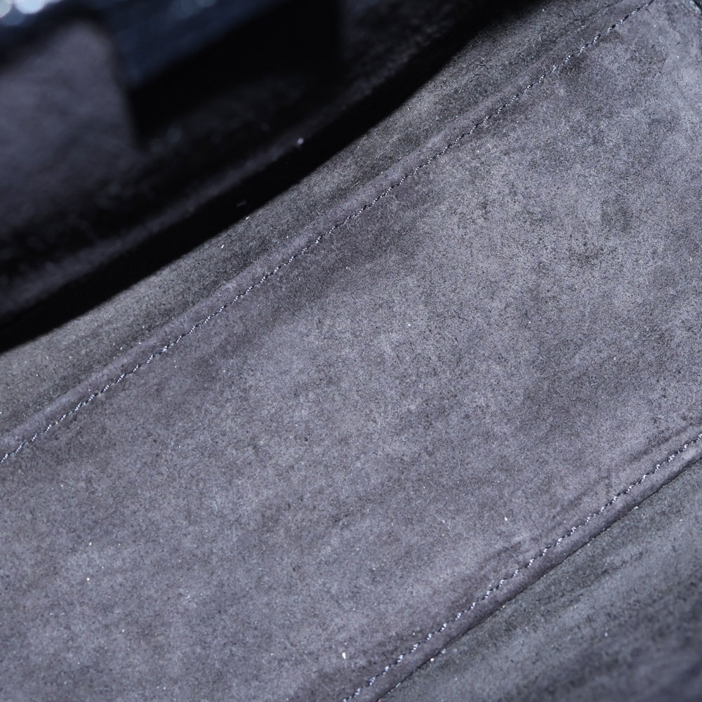 CELINE(セリーヌ) ラゲージ ナノ 2WAYハンドバッグ ショルダーバッグ トートバッグ ブラック レザー シルバー金具 レディース