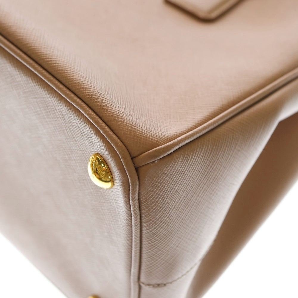 PRADA(プラダ) ガレリア 2WAYバッグ ショルダーバッグ ハンドバッグ ピンクベージュ サフィアーノレザー BN1801 ゴールド金具 レディース