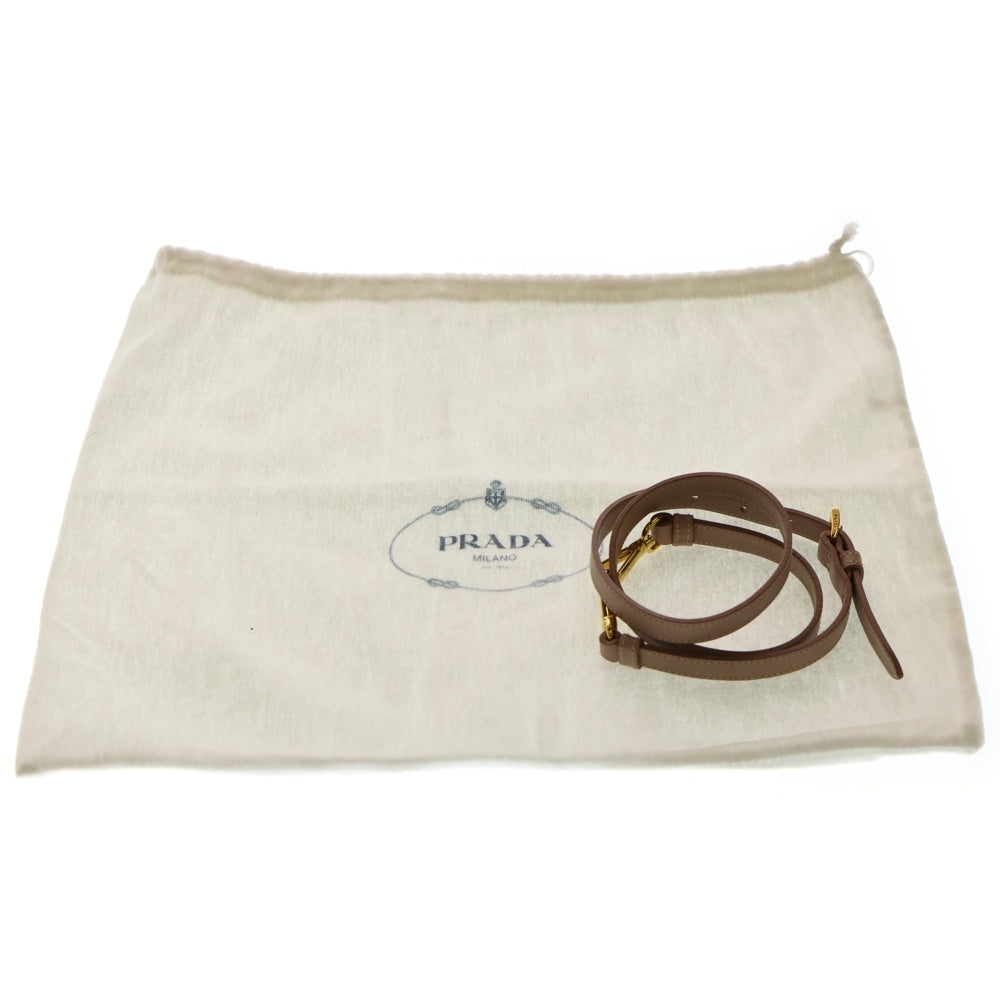 PRADA(プラダ) ガレリア 2WAYバッグ ショルダーバッグ ハンドバッグ ピンクベージュ サフィアーノレザー BN1801 ゴールド金具 レディース