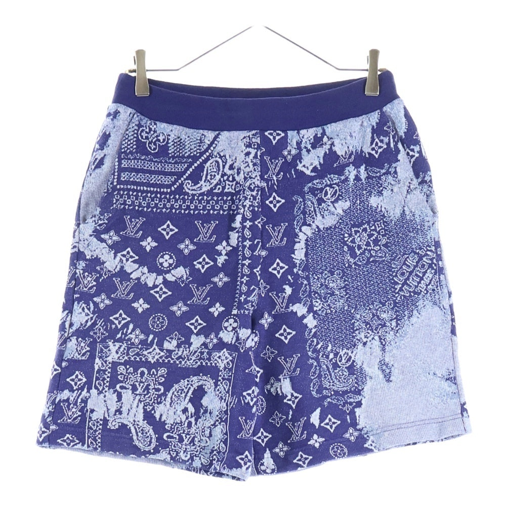 LOUIS VUITTON(ルイヴィトン) 22AW モノグラム バンダナ コットンショーツ ハーフパンツ ブルー RM222M N31 HNY27W