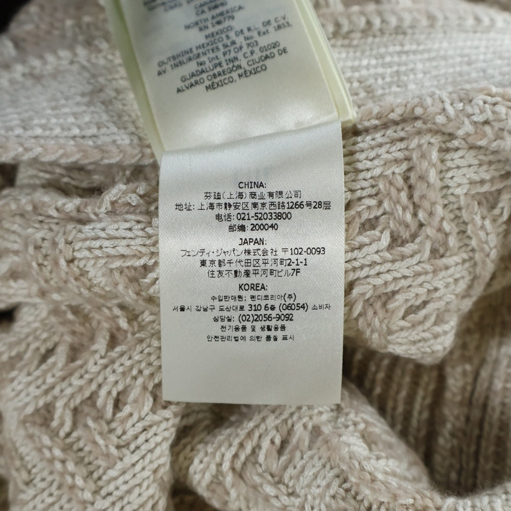 FENDI(フェンディ) スカート ホワイト カシミヤ混 FFロゴ FZQ764 レディース