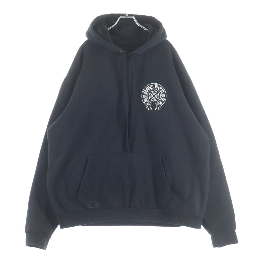 CHROME HEARTS(クロムハーツ) 東京限定 両面プリント ホースシュー プルオーバーパーカー ブラック