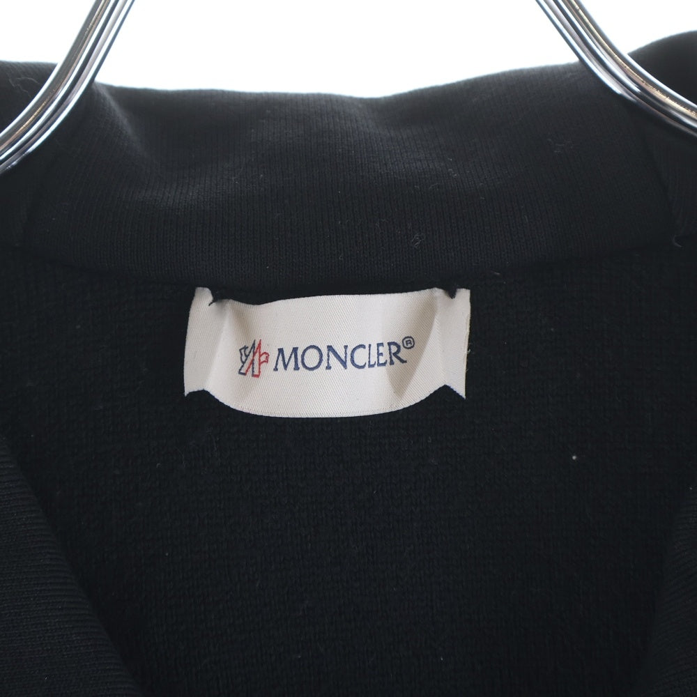 MONCLER(モンクレール) アームロゴ ニット切替 フーデッドダウンジャケット ブラック H20919B00009