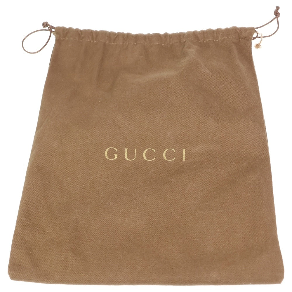 GUCCI(グッチ) エンボスロゴ ストレートチップレザーシューズ ブラウン