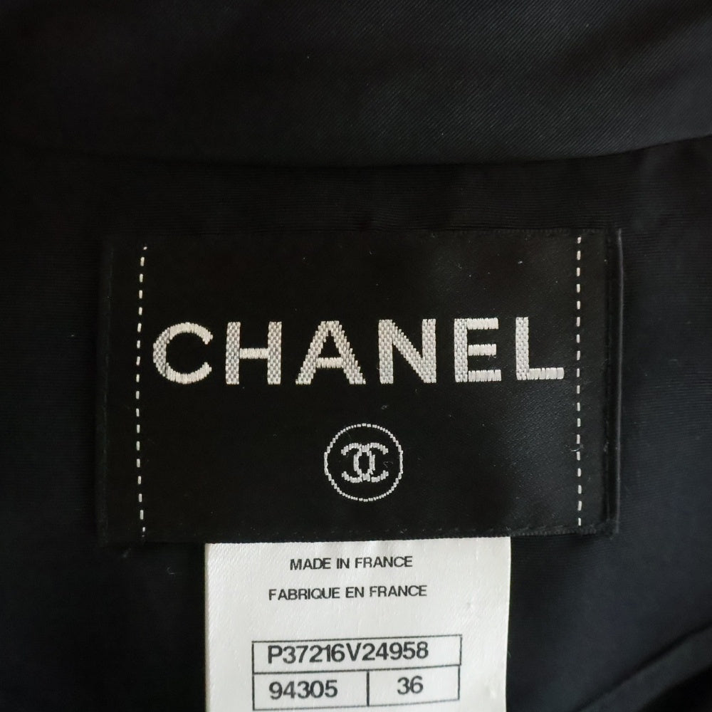 CHANEL(シャネル) シルクトレンチコート ブラック P37216V24958 レディース