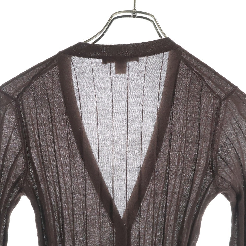 LOUIS VUITTON(ルイヴィトン) ベルテッド シルクカシミヤ ロングカーディガン ブラウン CA1926 レディース