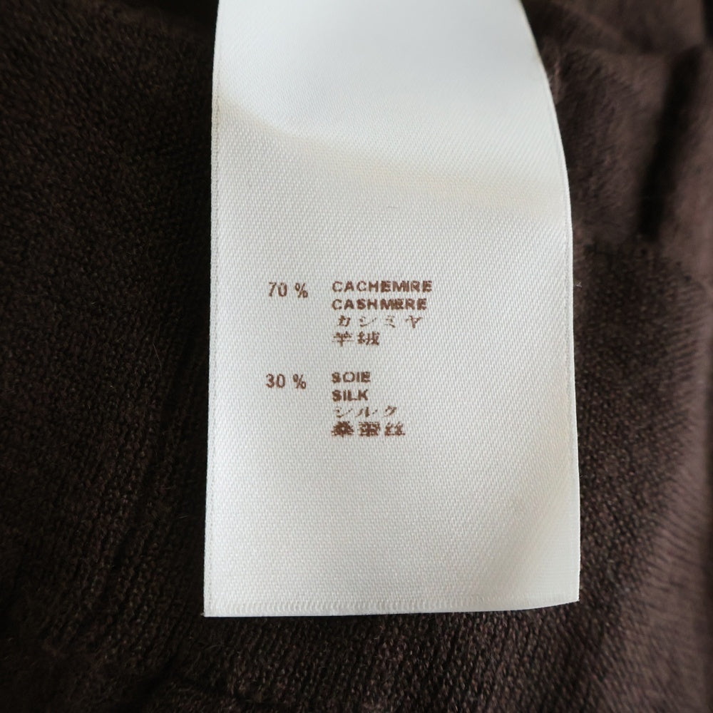 LOUIS VUITTON(ルイヴィトン) ベルテッド シルクカシミヤ ロングカーディガン ブラウン CA1926 レディース