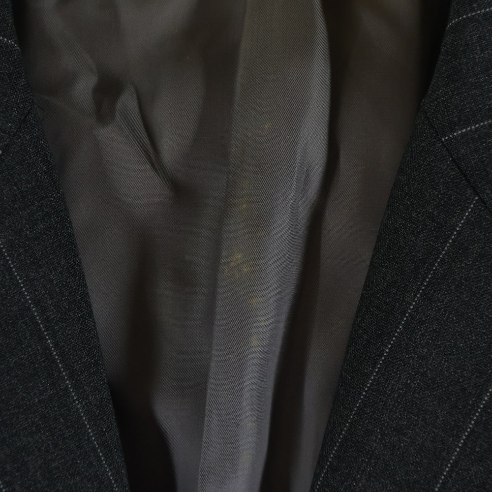 POLO RALPH LAUREN(ポロラルフローレン) セットアップスーツ ストライプ総柄 ウール ダブルブレスト テーラードジャケット スラックスパンツ グレー