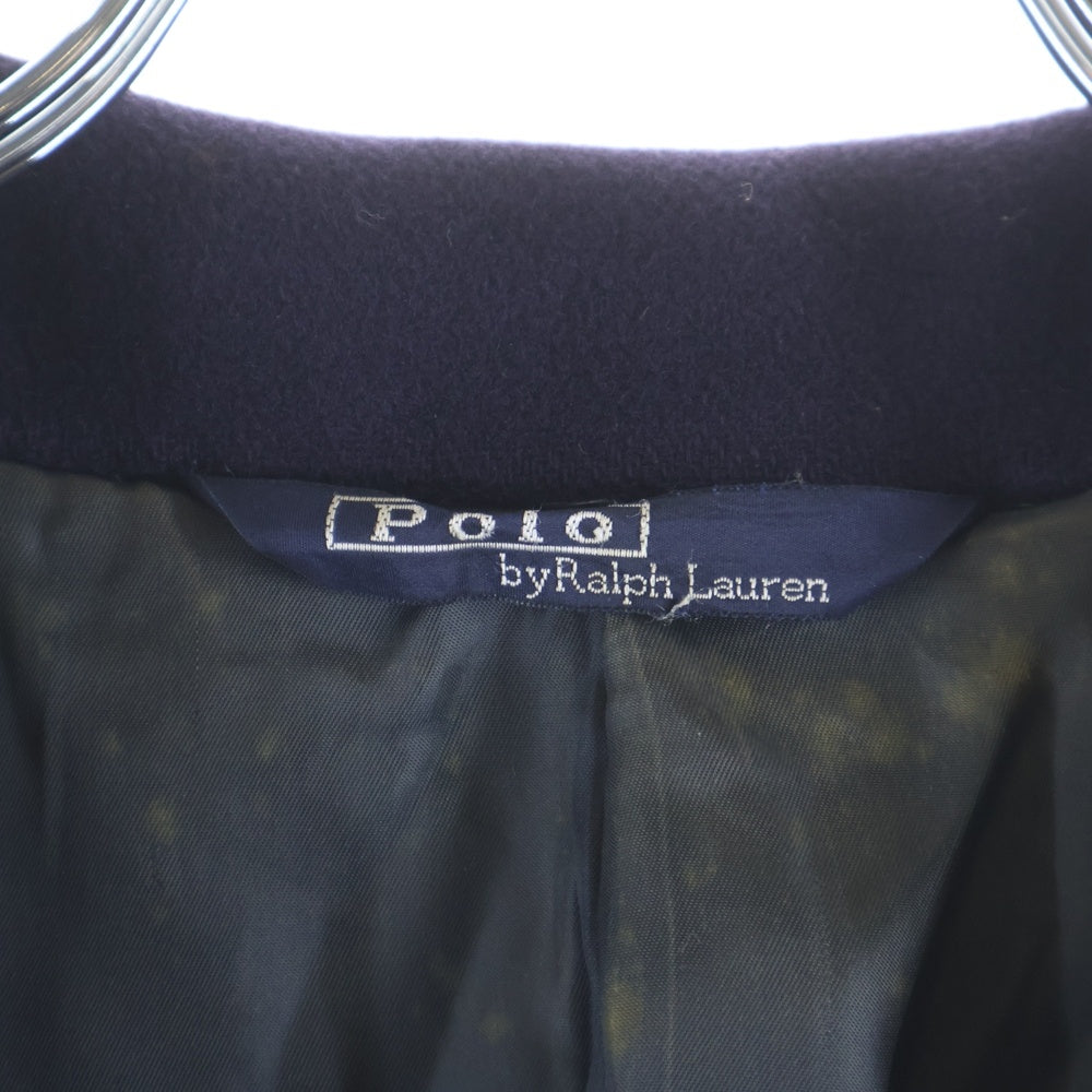 POLO RALPH LAUREN(ポロラルフローレン) ウール ダブルブレスト ロング コート パープル
