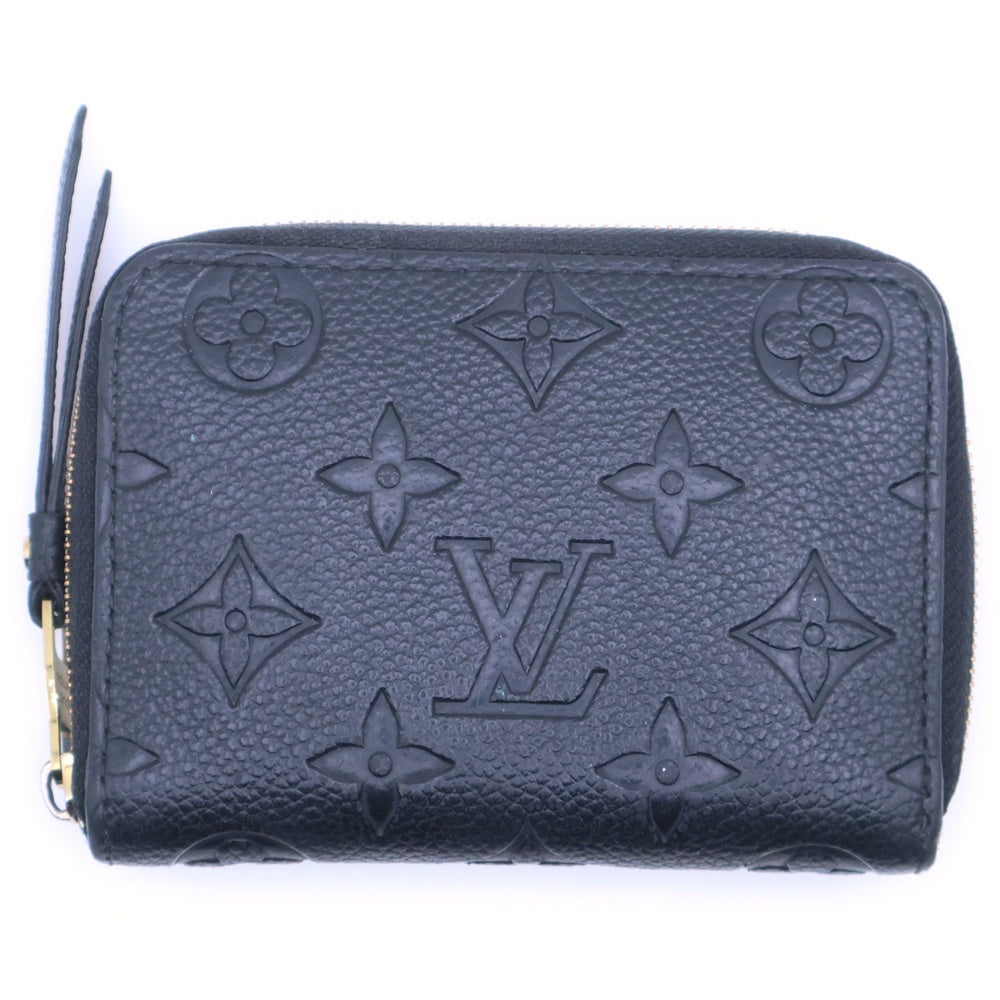 LOUIS VUITTON(ルイヴィトン) アンプラント ジッピーコインパース コンパクトウォレット コインケース 財布 ブラック ノワール レザー M60574 ゴールド金具 レディース