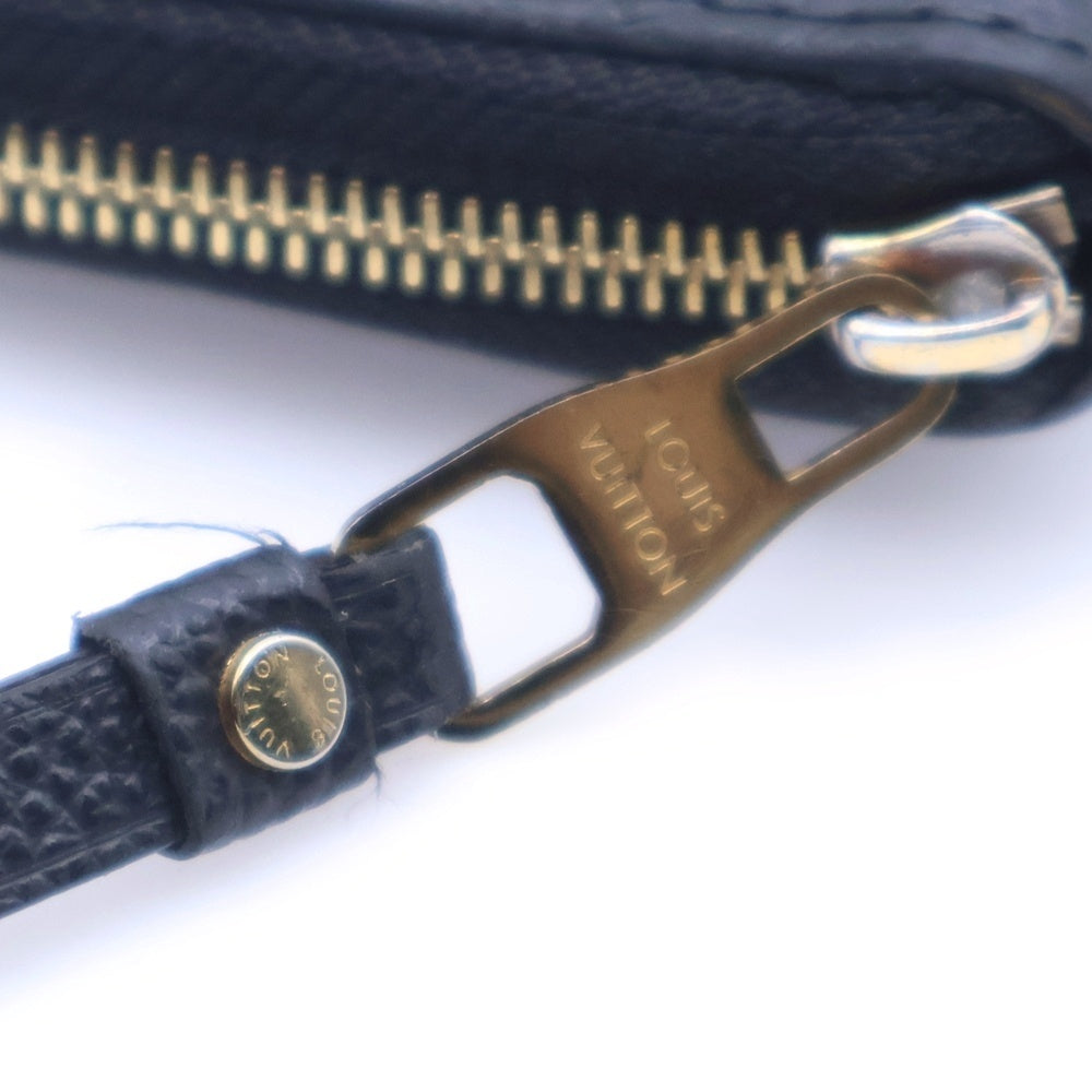 LOUIS VUITTON(ルイヴィトン) アンプラント ジッピーコインパース コンパクトウォレット コインケース 財布 ブラック ノワール レザー M60574 ゴールド金具 レディース