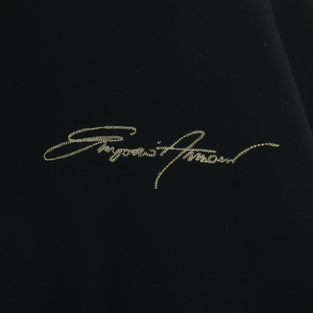 EMPORIO ARMANI(エンポリオアルマーニ) ロゴ刺繍 クルーネック プルオーバー スウェットトレーナー ブラック 6K1M71 1JUWZ