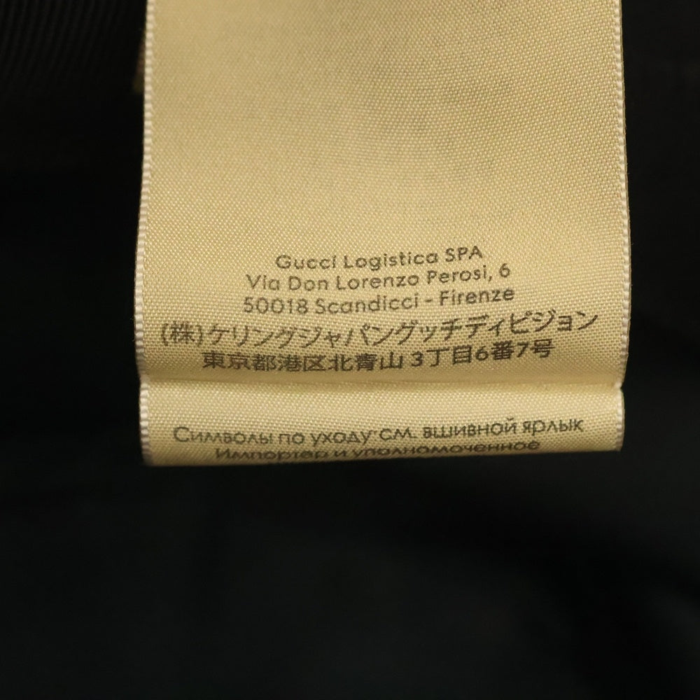 GUCCI(グッチ) GGキャンバス GGマーモント レザー バケットハット 帽子 ブラック 576587 レディース