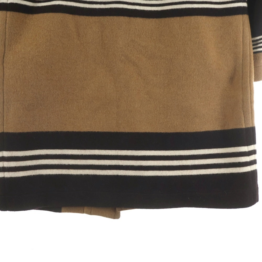 BURBERRY(バーバリー) チェック総柄 ウール ダッフルコート ベージュ/ブラウン 4558900