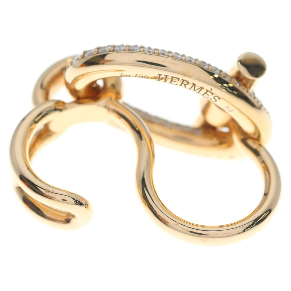 HERMES(エルメス) アダージュ ダブルバンドリング ラージ ダイヤモンド 750PG 54 ジュエリー レディース