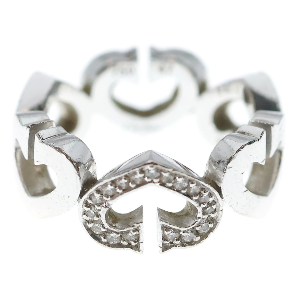 Cartier(カルティエ) カルティエ Cハート ダイヤリング 指輪 ホワイトゴールド 750WG #47 レディース