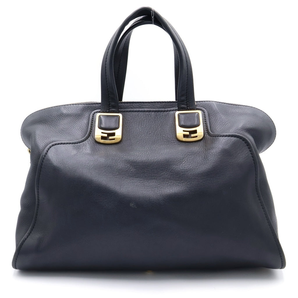 FENDI(フェンディ) カメレオン 2WAYハンドバッグ ショルダーバッグ ベージュ レザー 8BL110-GZ3 ゴールド金具 レディース