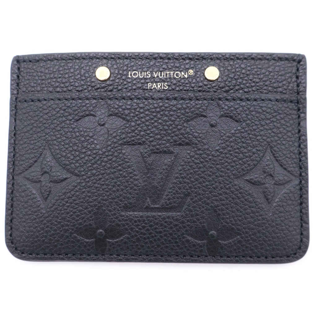 LOUIS VUITTON(ルイヴィトン) ポルトカルト サーンプル モノグラム アンプラント レザー カード パスケース ゴールド金具 ブラック M69171 レディース