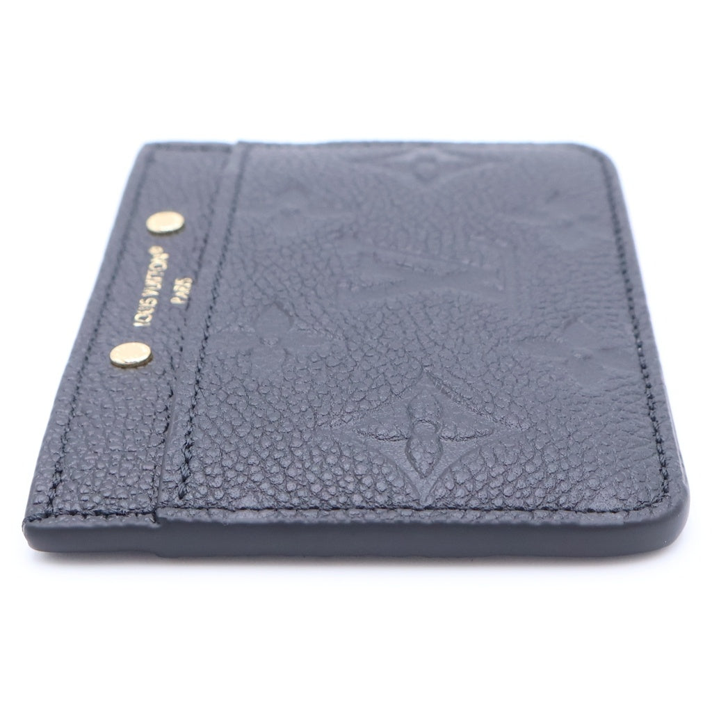 LOUIS VUITTON(ルイヴィトン) ポルトカルト サーンプル モノグラム アンプラント レザー カード パスケース ゴールド金具 ブラック M69171 レディース