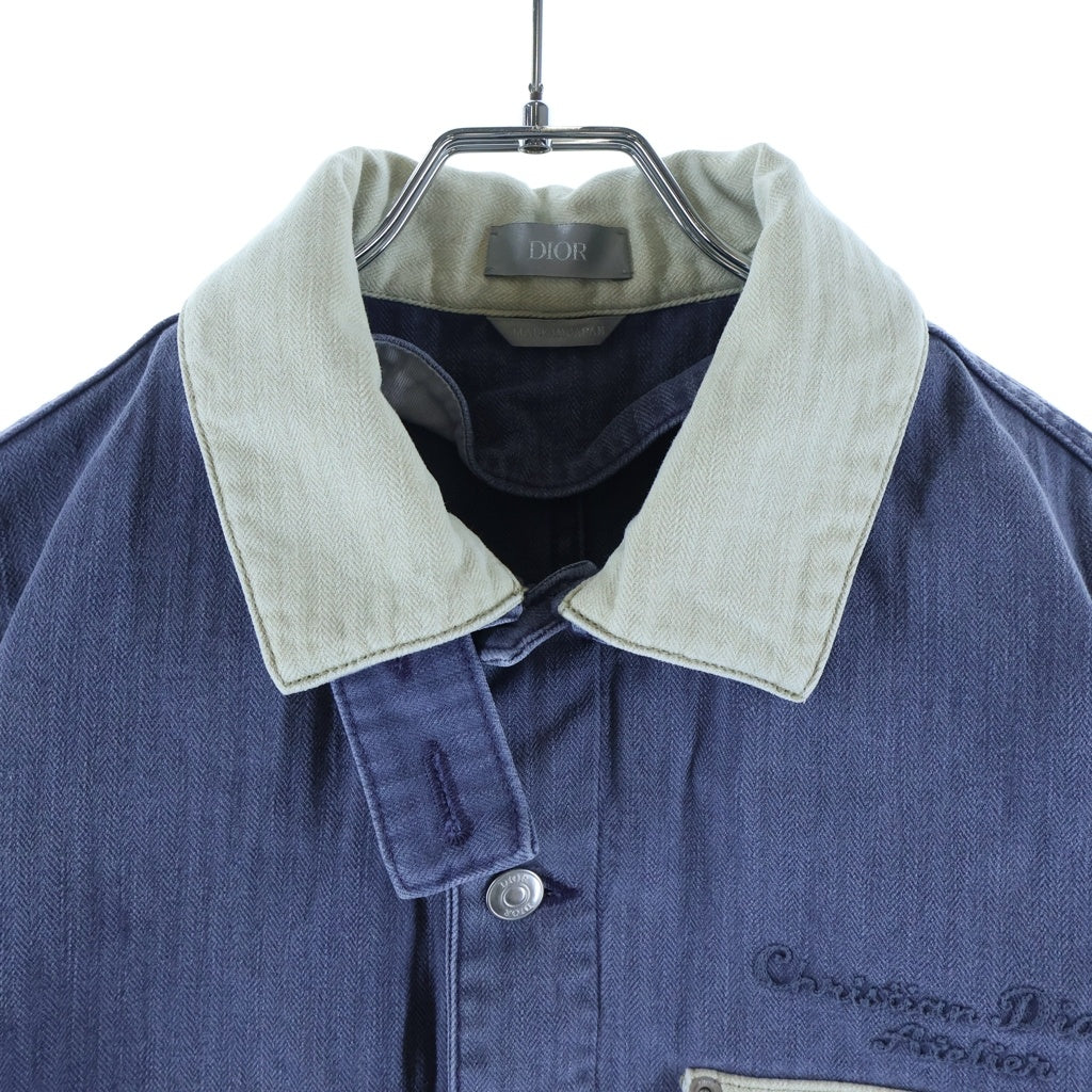 DIOR(ディオール) 23SS ヘリンボーンカバーオール ブルー #44 313D485AY519 レディース