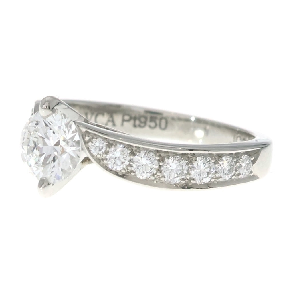 Van Cleef & Arpels(ヴァンクリーフアンドアーペル) アカント ダイヤモンド リング 指輪 Pt950 プラチナ JC001424 レディース