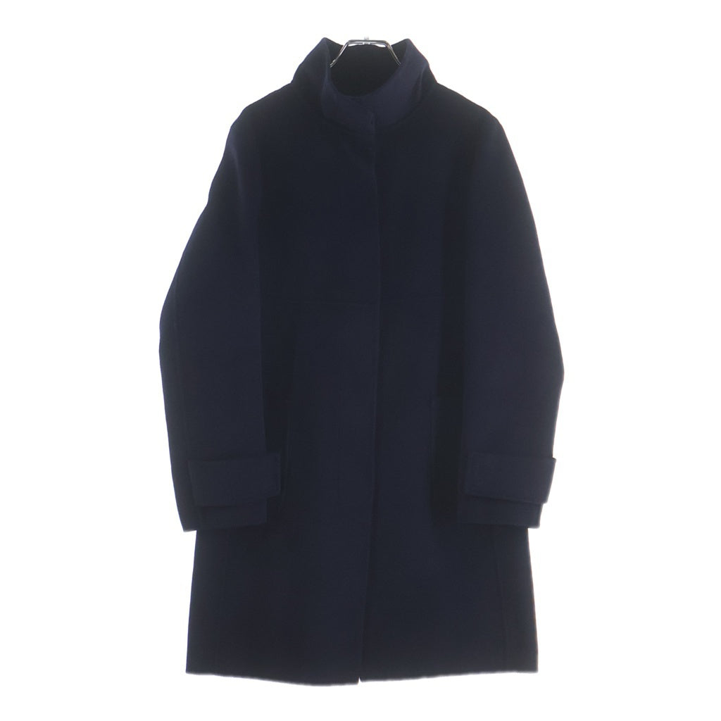 Max Mara(マックスマーラ) スタンドカラーコート アンゴラ×ウール ネイビー 36 レディース