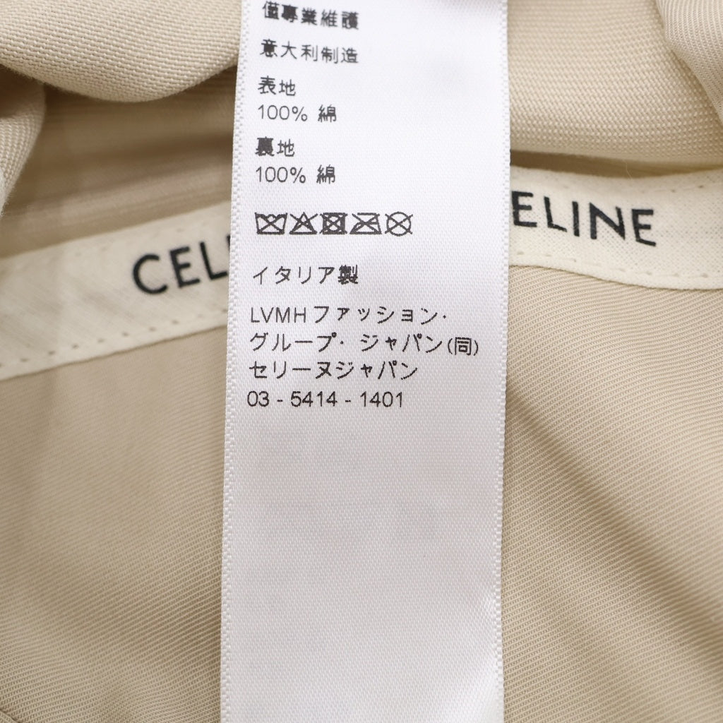 CELINE(セリーヌ) トリオンフ ロゴ刺繍ベースボールキャップ ベージュ #M レディース