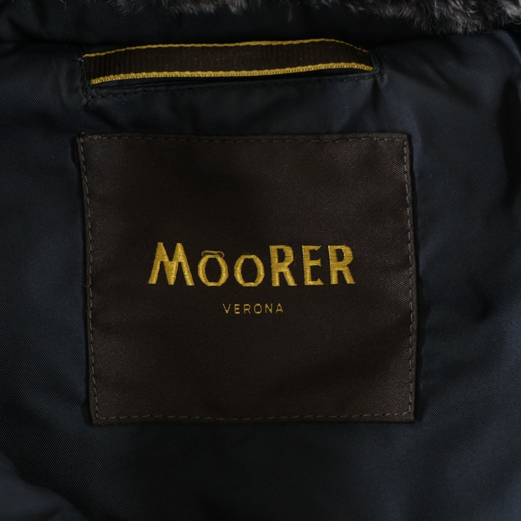 MOORER(ムーレー) SIRO-KM ダブルブレストダウン ネイビー ラビットファー ジャケット